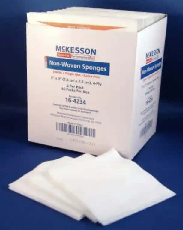 McKesson 4-Ply NonWoven Sponge, NonSterile