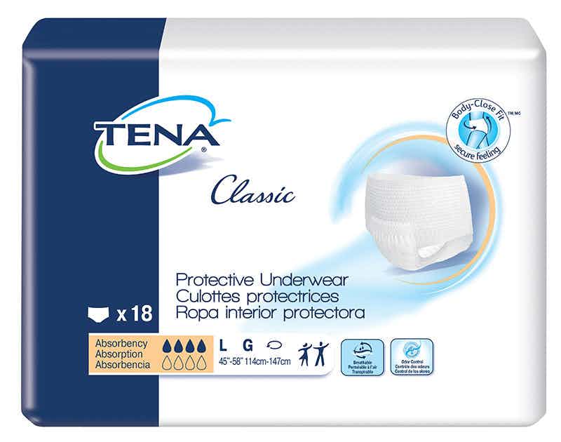 TENA Classic Protective Incontinence Underwear, Moderate Absorbency