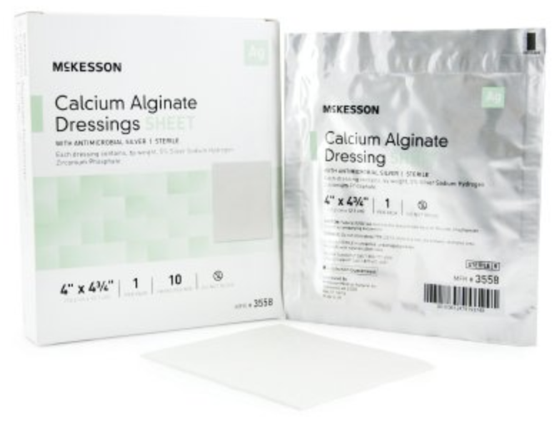 McKesson Calcium Alginate Dressing with Silver, Sterile