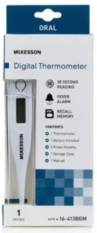 McKesson Digital Thermometer, Oral Probe