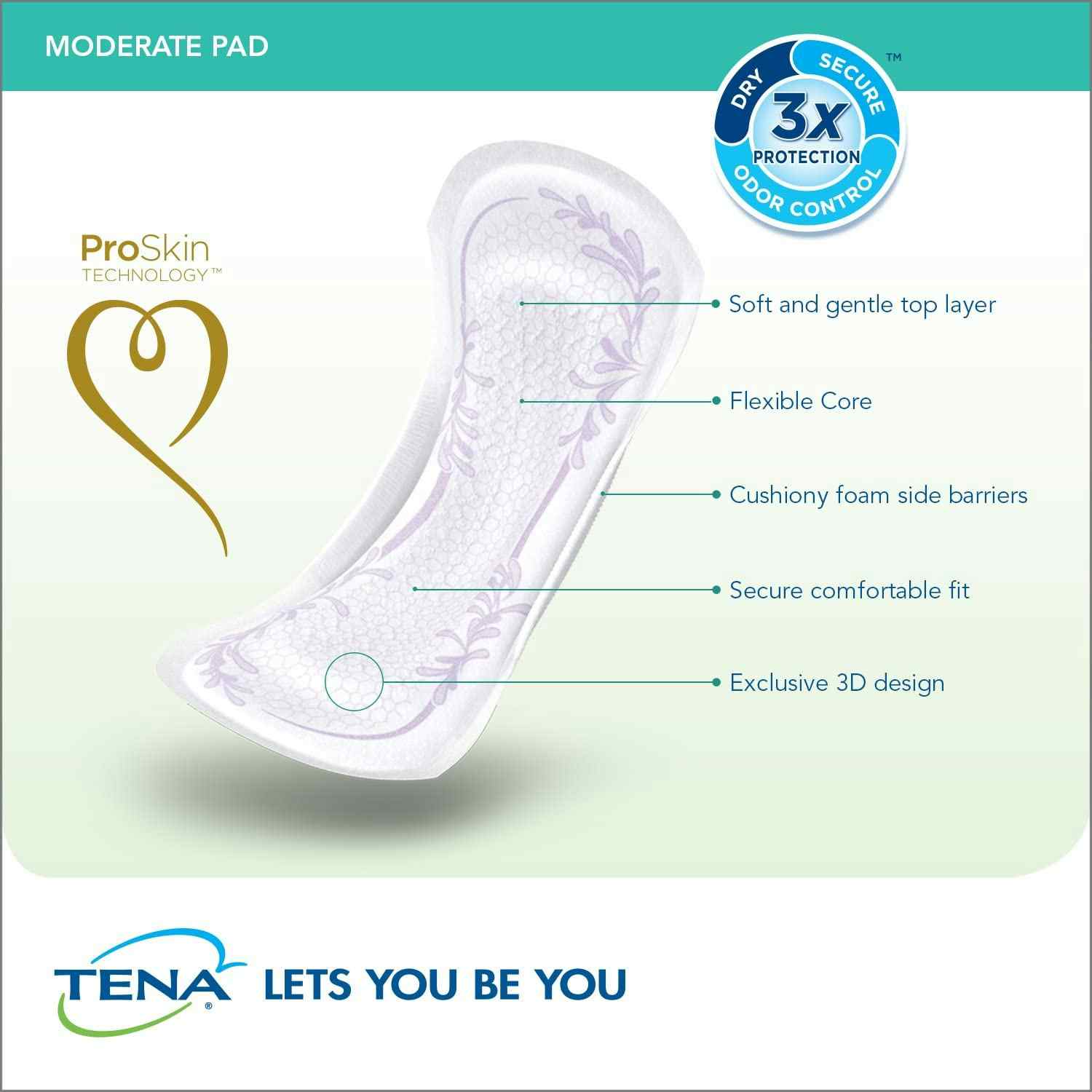 TENA Intimates Moderate Thin Incontinence Pads