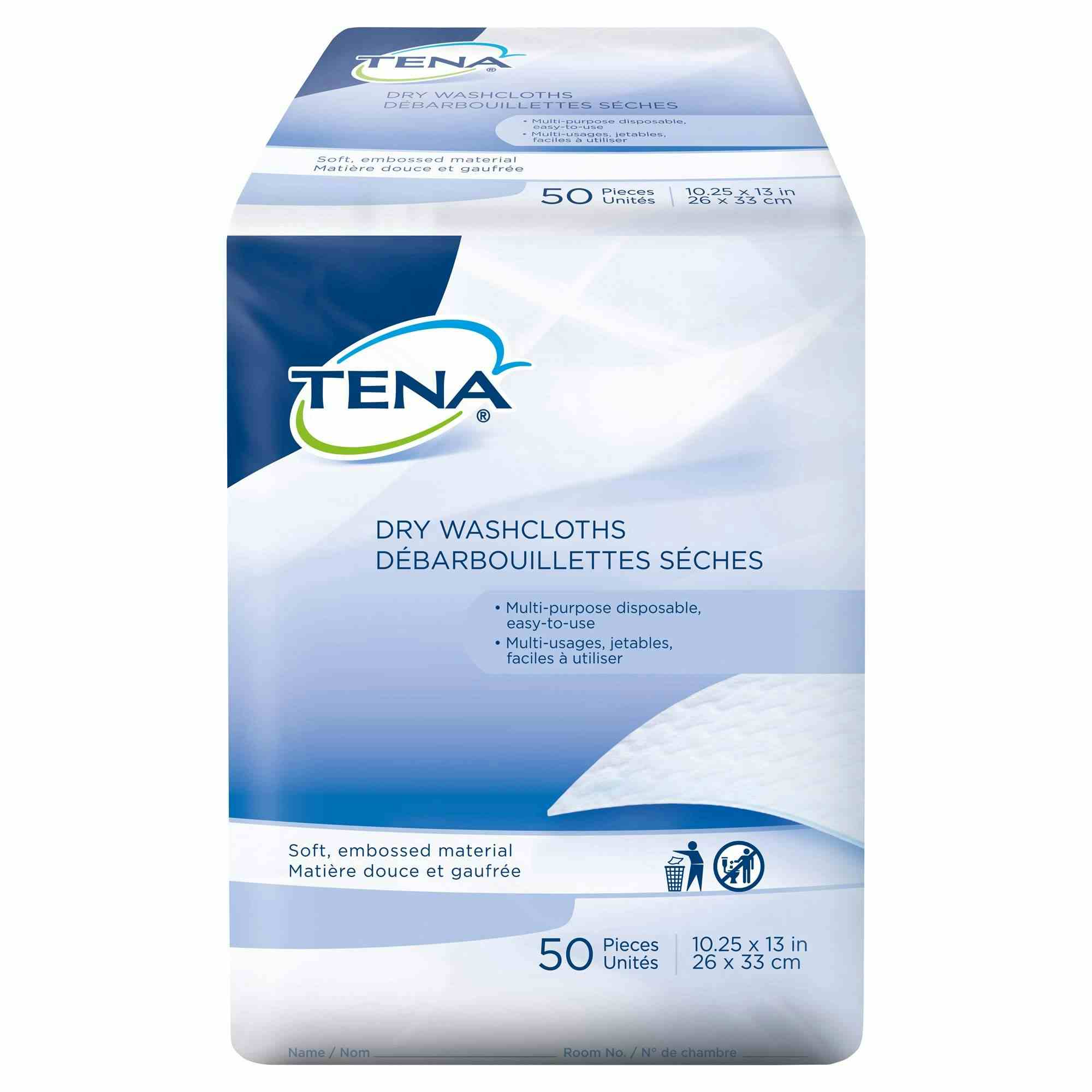 TENA Dry Washcloths