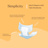 Simplicity Adult Diapers with Tabs, Moderate
