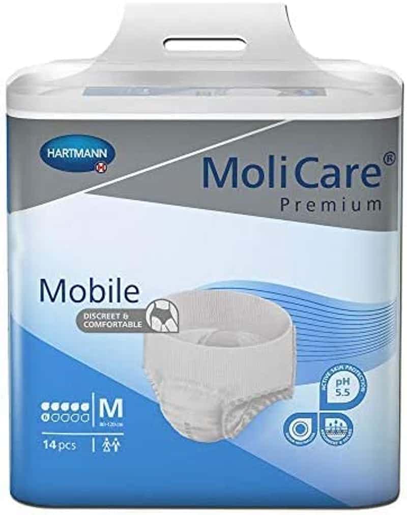 MoliCare Premium Mobile Pull-Up Underwear, Heavy, 915832, Med, Bag of 24