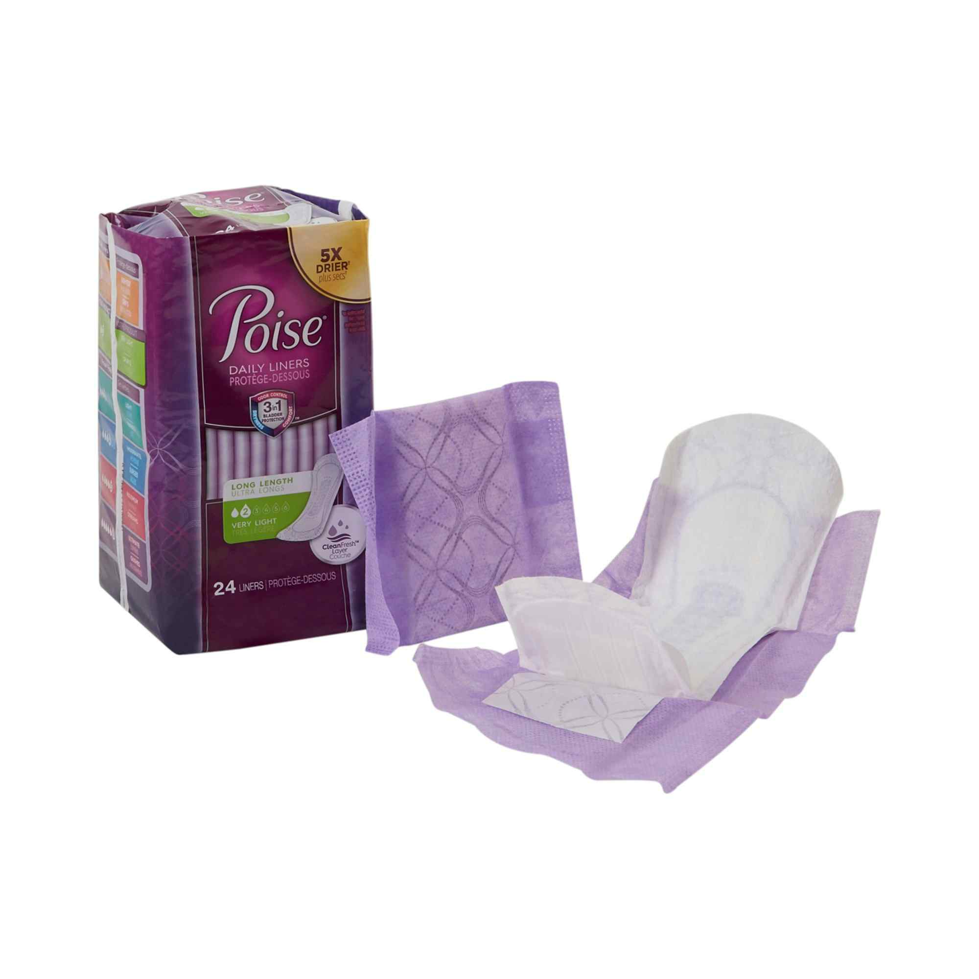 Poise Daily Liners, Very Light