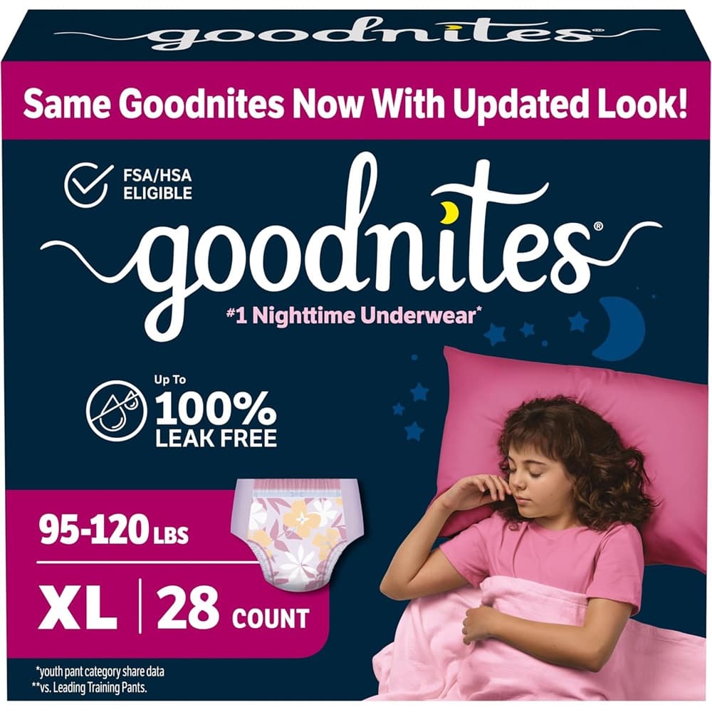 GoodNites NightTime Underwear for Girls