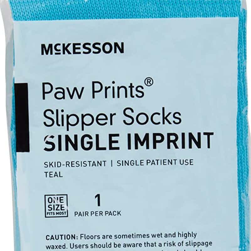 McKesson Paw Prints Slipper Socks