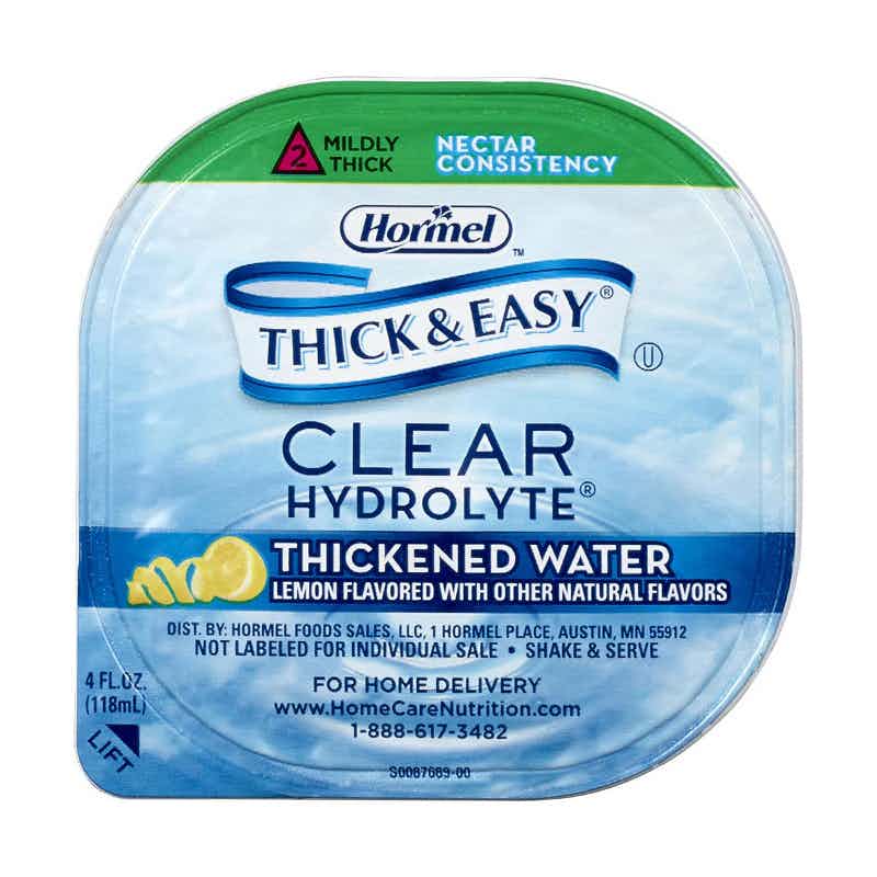 Thick & Easy Hydrolyte Thickened Water, Nectar Consistency, 23061, 4oz, CS24