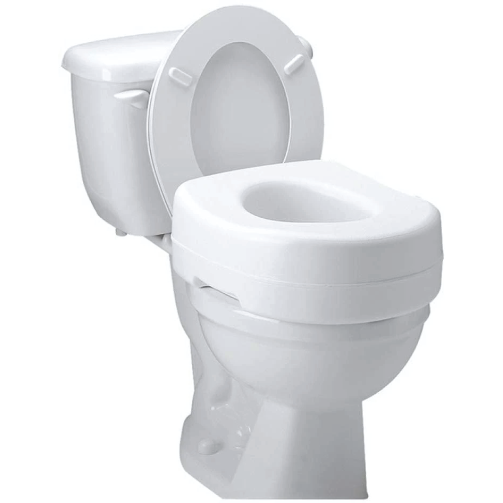 Carex Raised Toilet Seat with Rubber Pads, 5.5"