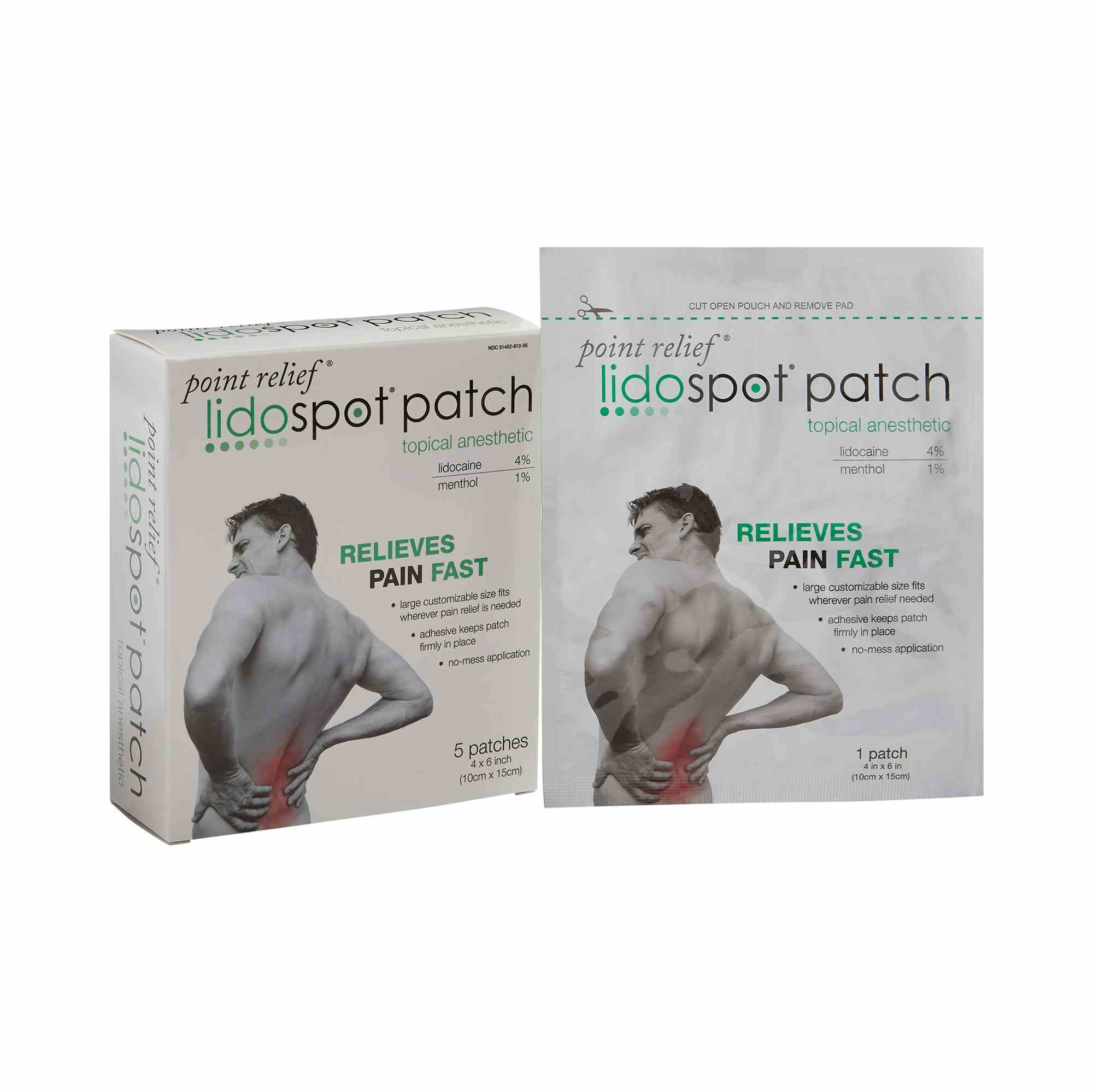LidoSpot Pain Relieving Patch , 13-5310-5-BX20, 5 Count