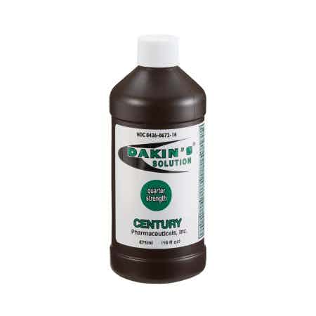 Bottle of Dakin's Quarter Strength Wound Antimicrobial Cleanser
