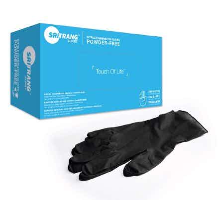 Package of Black X-Large McKesson Touch of Life NonSterile Nitrile Exam Glove