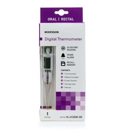 Package of McKesson Digital Stick Handheld Thermometer, Oral/Rectal/Axillary Probe