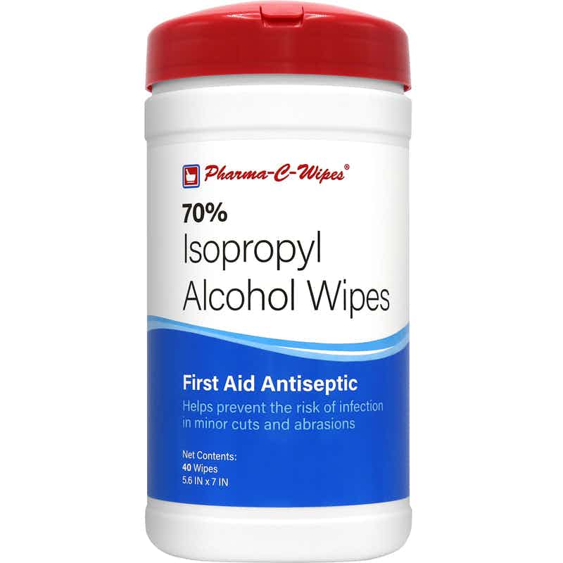 Front of Pharma-C-Wipes Towelette Antiseptic Skin Wipe Canister