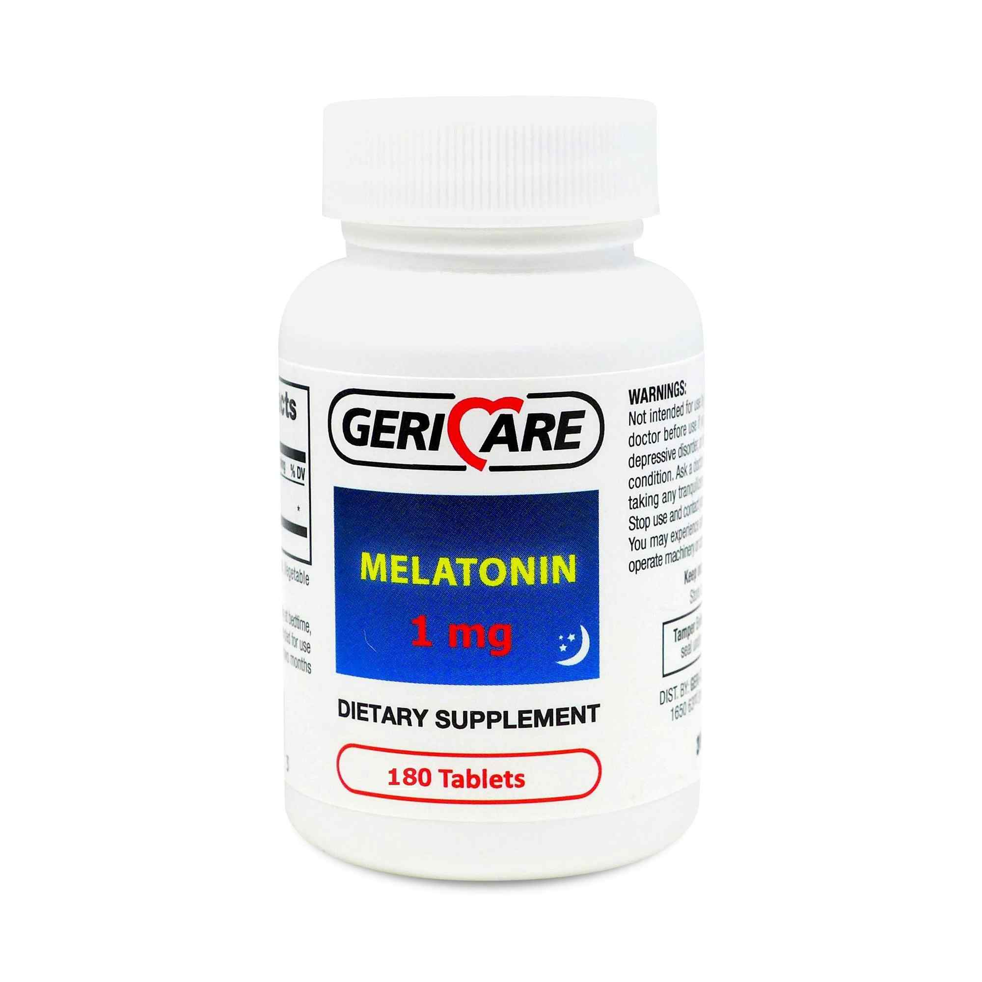 Geri-Care Natural Sleep Aid Tablets, 884-18, 1 mg - Bottle of 180