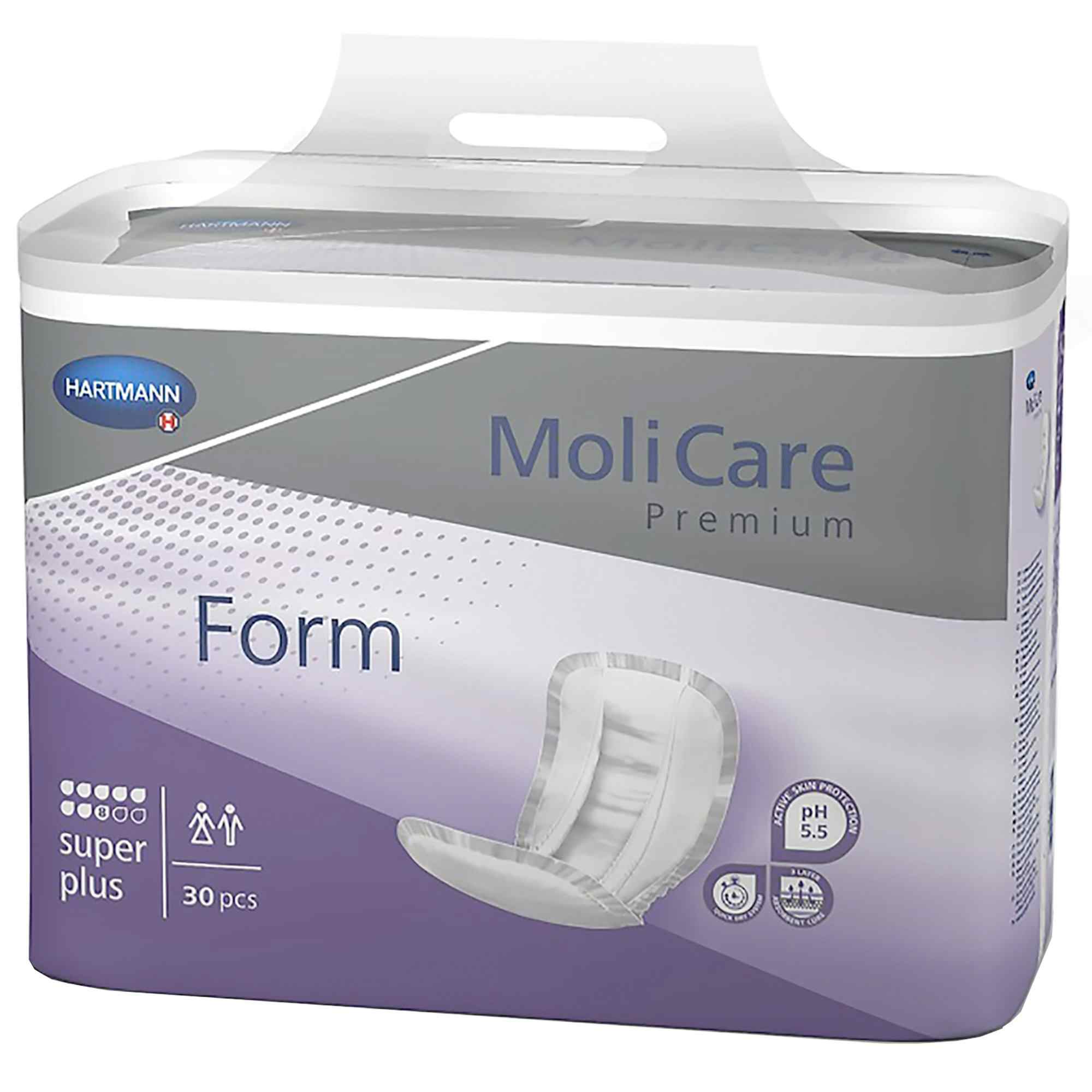 MoliCare Premium Form Super Plus Adult Disposable Bladder Control Pad, Heavy, 168919, One Size Fits Most - Bag of 30