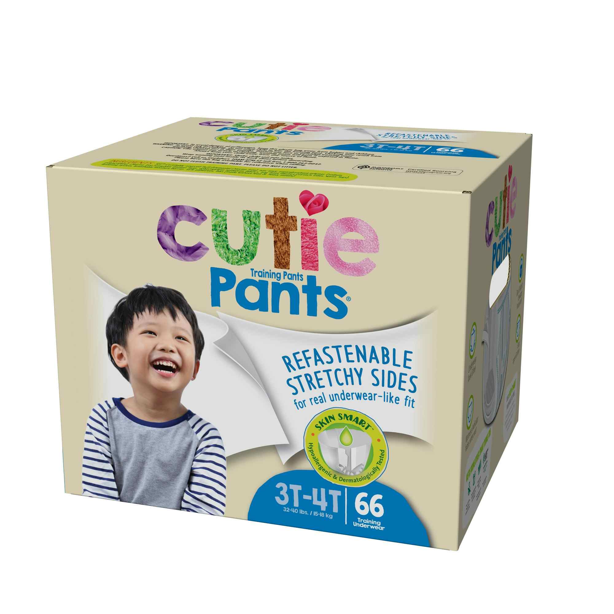 Cutie Pants Disposable Male Toddler Training Pants, Heavy, CR8007, Sea Animals, Size 3T-4T, 32-40 lbs - Bag of 23
