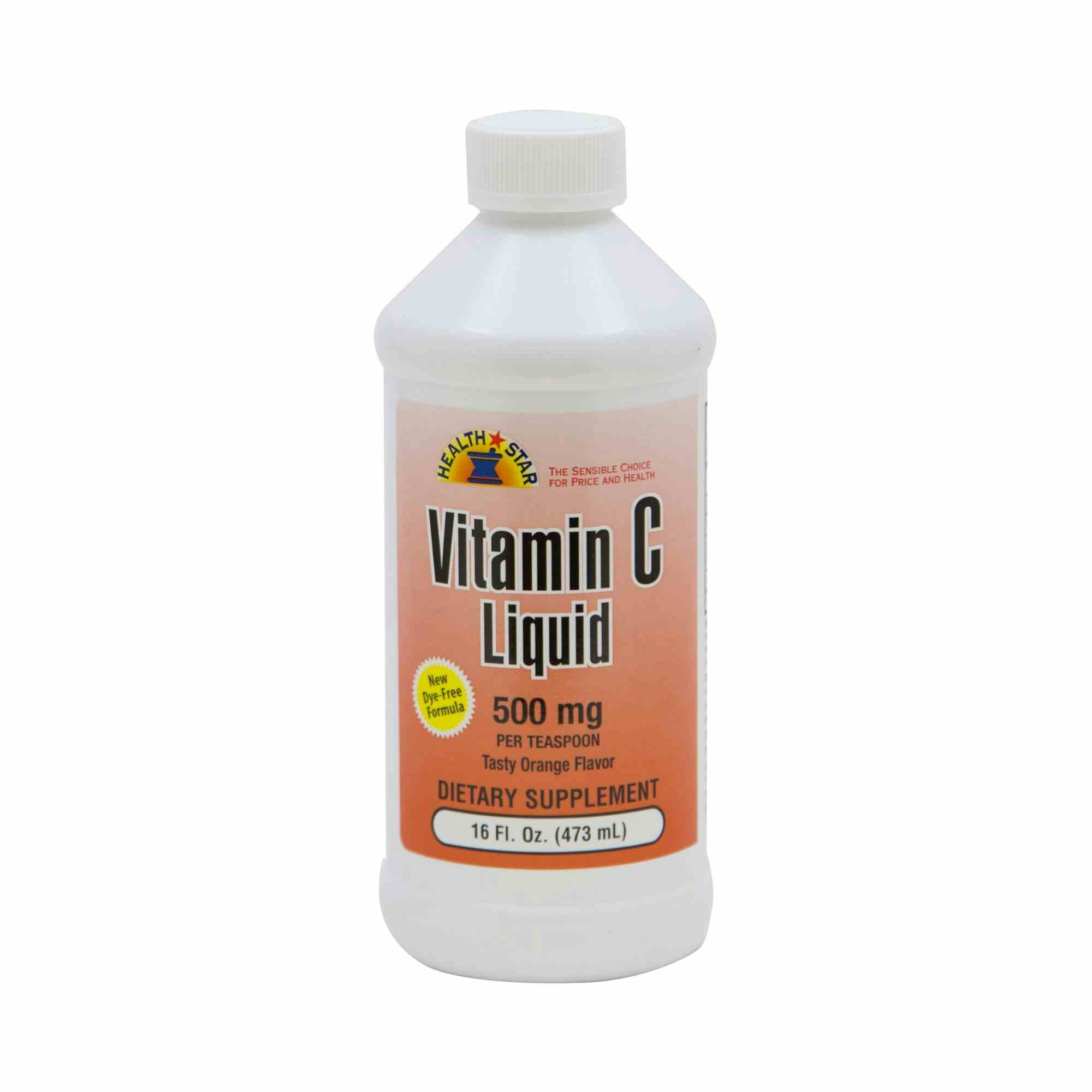 Geri-Care Ascorbic Acid Vitamin C Supplement 500 mg, Liquid, Q842-16-GCP, 500 mg - 1 Bottle