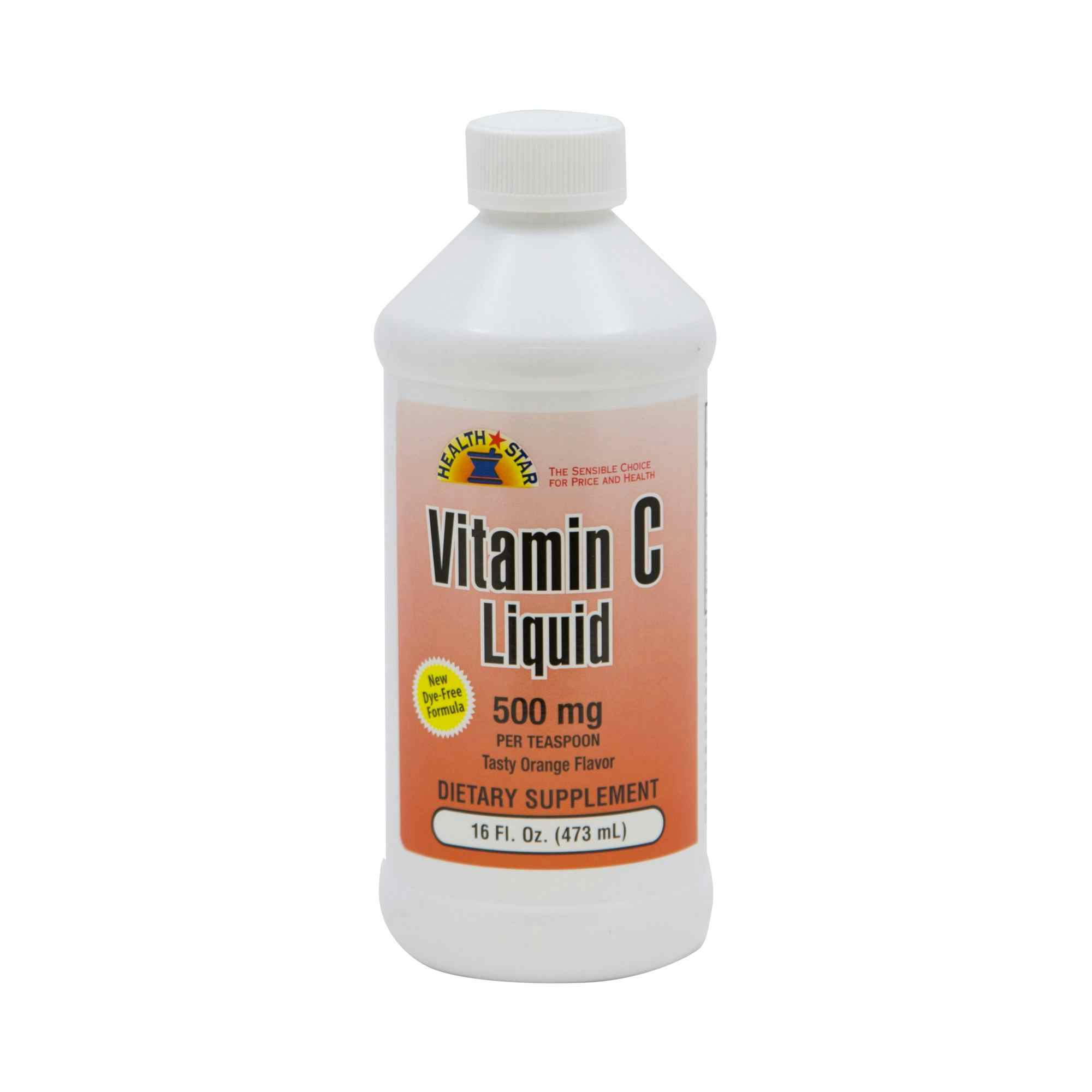 Geri-Care Ascorbic Acid Vitamin C Supplement 500 mg, Liquid, Q842-16-GCP, 500 mg - Case of 12 Bottles