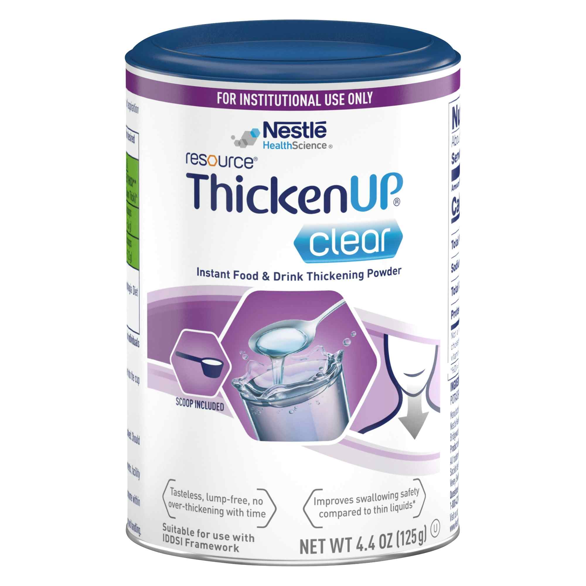 Resource Thickenup Food and Beverage Thickener, Canister, Unflavored Powder, 10043900151950, Case of 12 Canisters