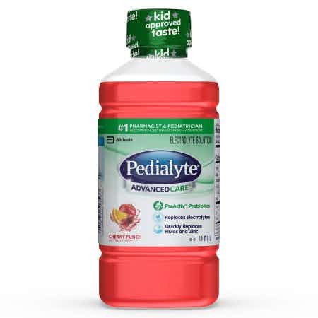 Pedialyte AdvancedCare Pediatric Oral Ready to Use Electrolyte Solution, Cherry Punch Flavor, 1 Liter, Bottle , 63057, 1 Bottle