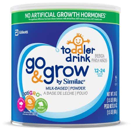 Similac Go & Grow Pediatric Oral Supplement Powder, Unflavored, 24 oz., Can, 67010, Case of 4 Cans