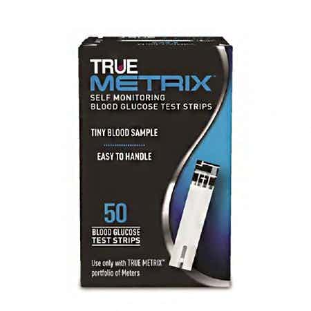 Truemetrix Blood Glucose Test Strips For True Metrix Meters, R3H01-450, Case of 24 Boxes (1,200 Test Strips)