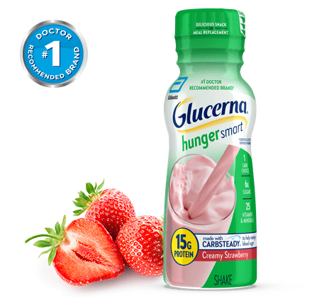 Glucerna Ready to Use Hunger Smart Oral Supplement, Creamy Strawberry Flavor, 10  oz., Bottle