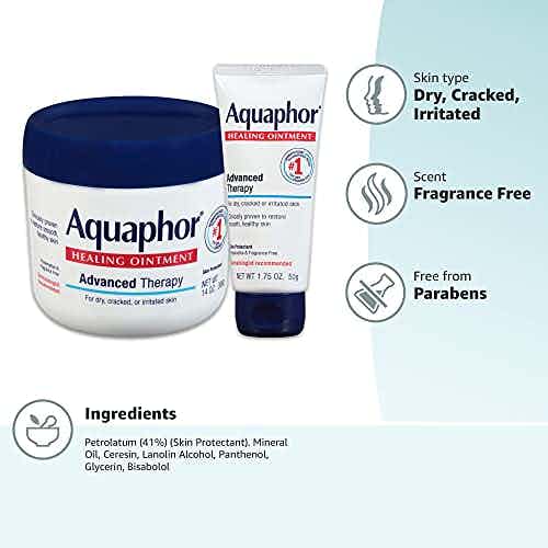 Aquaphor Advanced Therapy Hand and Body Moisturizer, Jar, Unscented, 14 oz. 