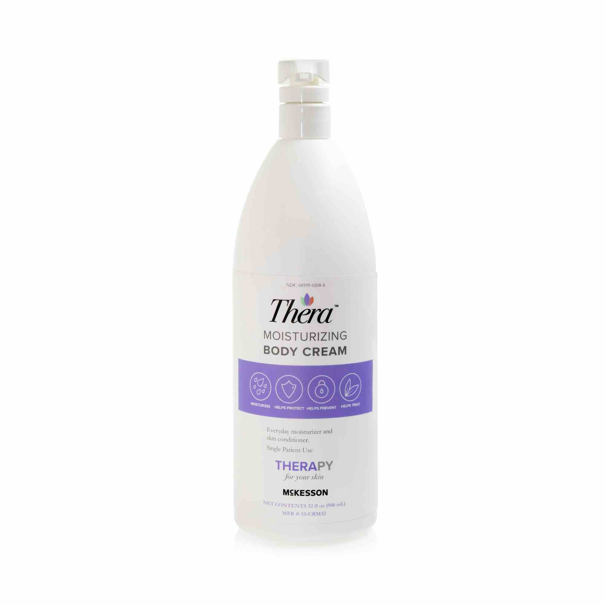 Thera Hand and Body Moisturizer Cream, Pump Bottle, Scented, 32 oz., 53-CRM32, 1 Bottle