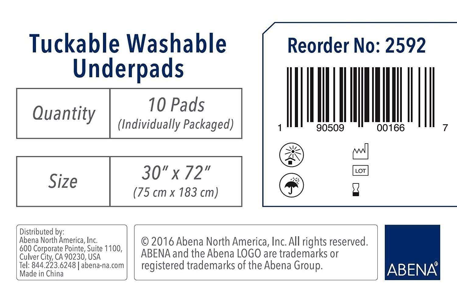 Abena Essentials Reusable Needle Punched Cotton Underpad, Light Absorbency