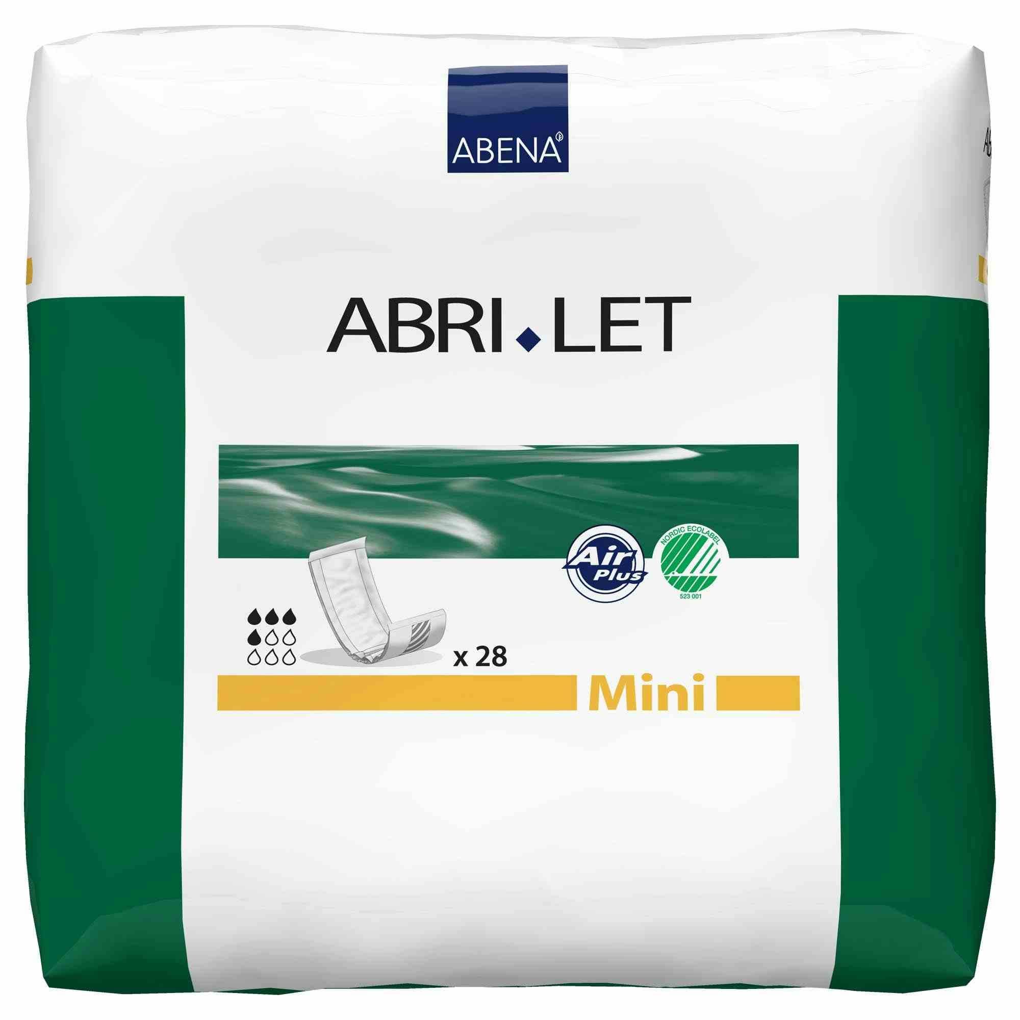 Abri-Let Mini Adult Unisex Disposable Bladder Control Pad, Light Absorbency , 300217, Case of 252 (9 Bags)