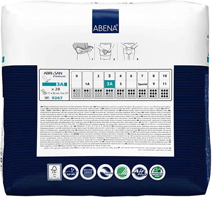 Abri-San Adult Unisex Disposable Bladder Control Pad, Moderate Absorbency