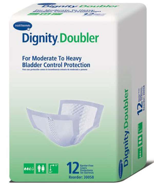 Dignity Adult Unisex Disposable Bladder Control Pad, Moderate Absorbency, 30058, X-Large (24") - Case of 72 Pads (6 Packs)