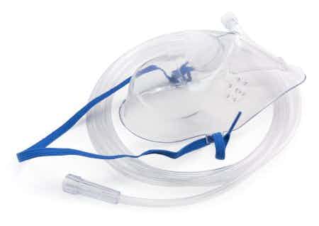 McKesson Elongated Oxygen Mask with Adjustable Head Strap, 32633, One Size Fits Most - 1 Each