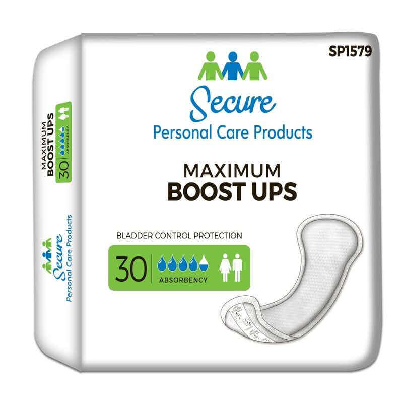 Secure Personal Care Products Maximum Boost Ups Pads, Heavy Absorbency, SP1579, Bag of 30