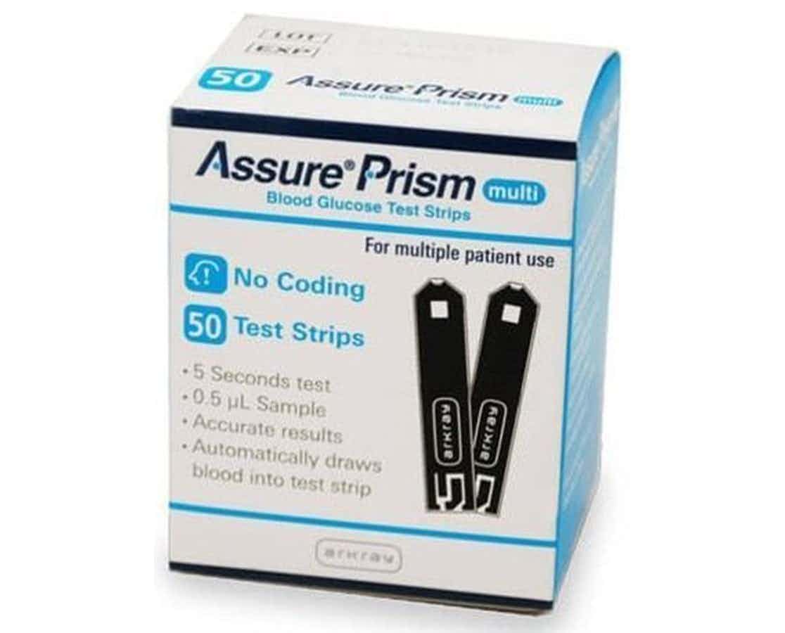 Assure Prism Multi Blood Glucose Test Strips, 532050, Box of 50