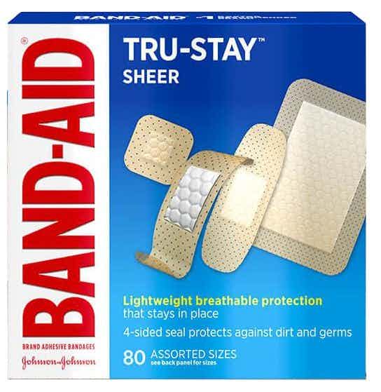 Band-Aid Tru-Stay Sheer Bandages, 381370046691, Box of 96