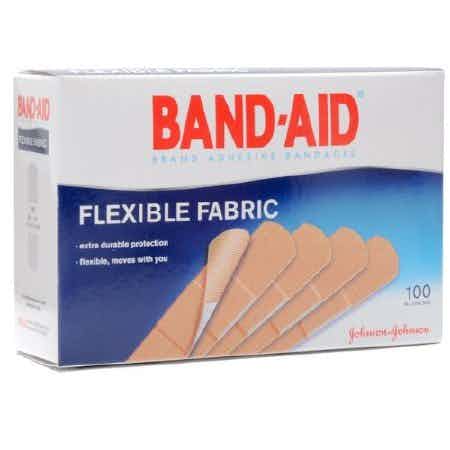 Band-Aid Flexible Fabric Adhesive Bandages, 1 X 3" , 08137004444, Box of 100