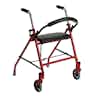 drive Adjustable Height Dual Release Folding Walker, 1239RD, Red - 1 Each