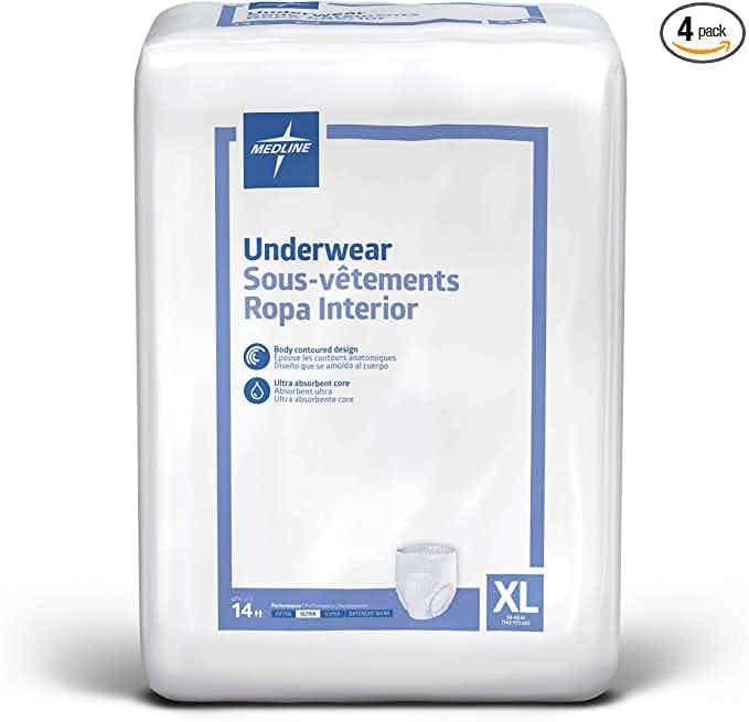 Medline DryTime Pull-Up Protective Underwear, Heavy Absorbency