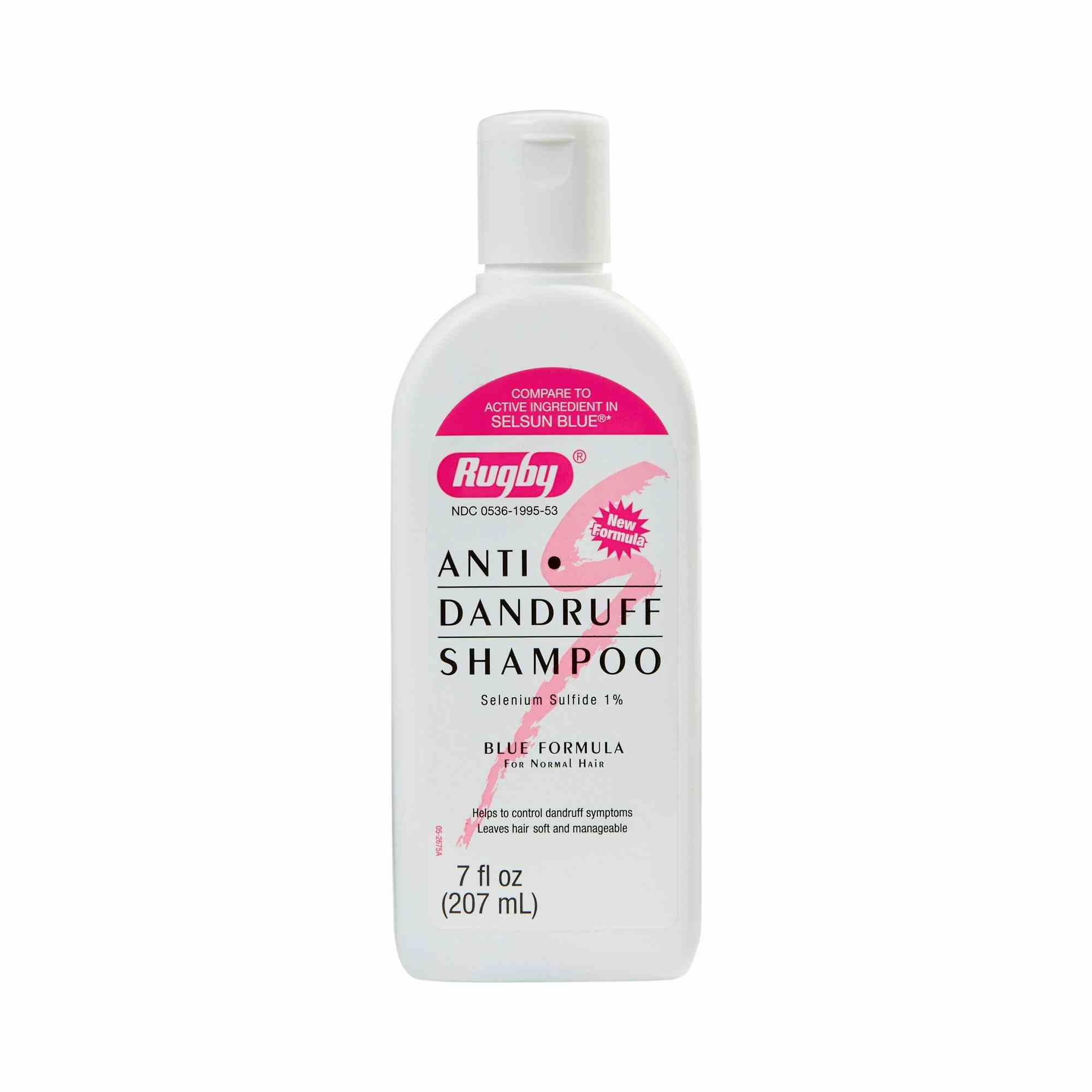 Rugby Anti Dandruff Shampoo, Bottle, 7 oz, Unscented, 00536199553, 1 Bottle