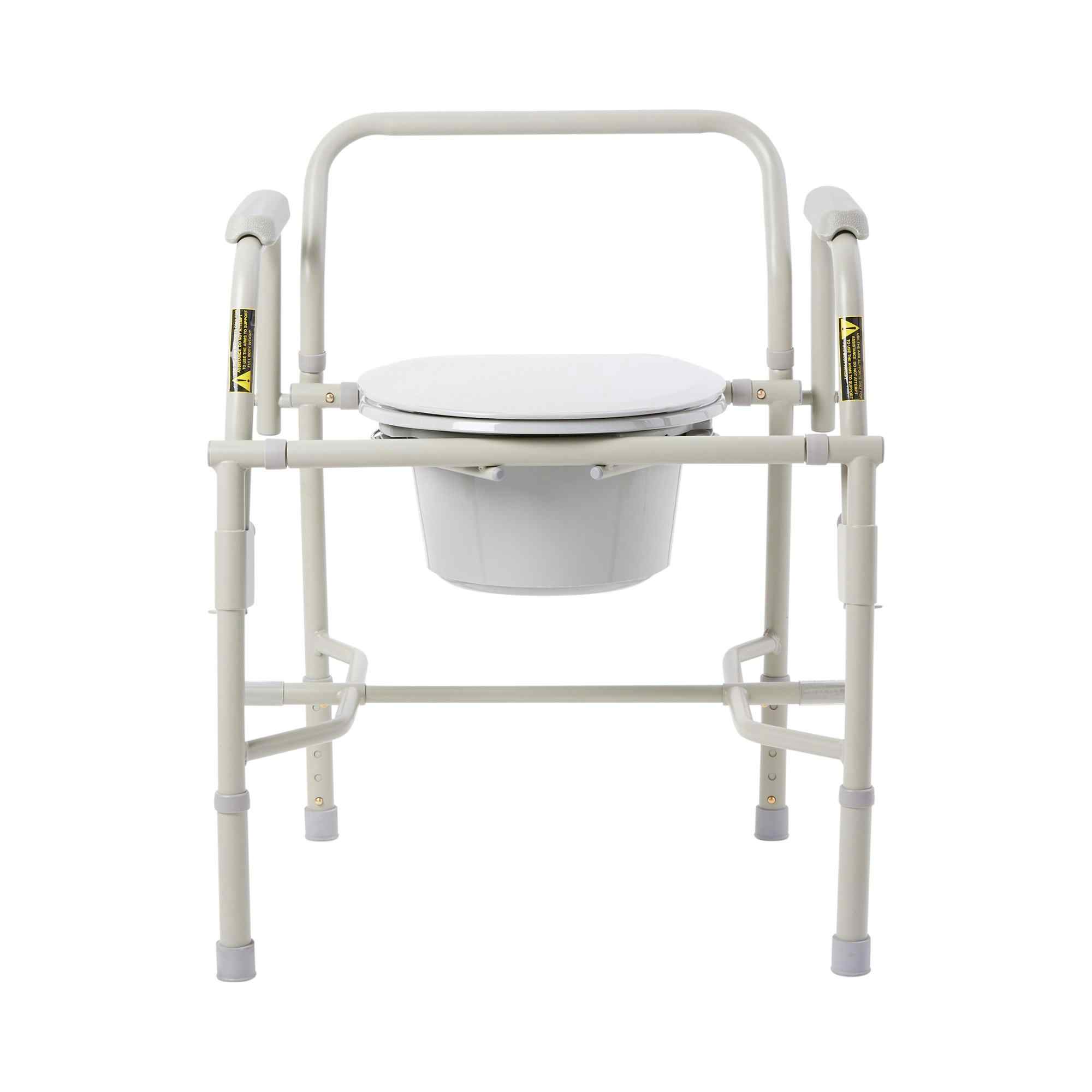 drive Deluxe Steel Drop-Arm Commode, 11125KD-1, 1 Each