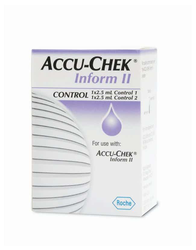 Accu-Chek Inform II Control, 1x2.5 mL Control 1, 1x2.5 mL Control 2, 5213509001, Box of 2
