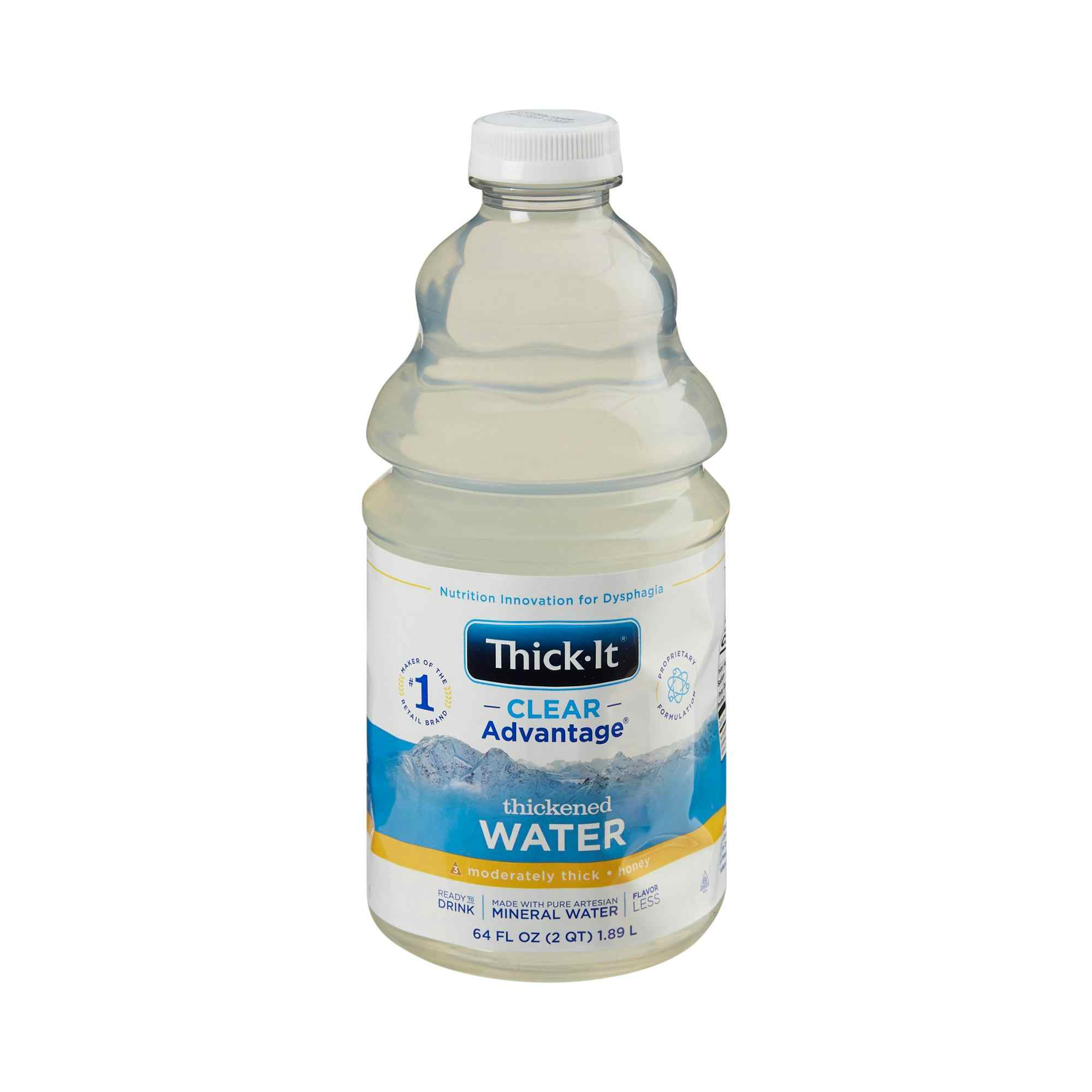 Thick-It Clear Advantage Thickened Water, Honey Consistency, Moderately Thick, B452-A5044, 64 oz. - Case of 4