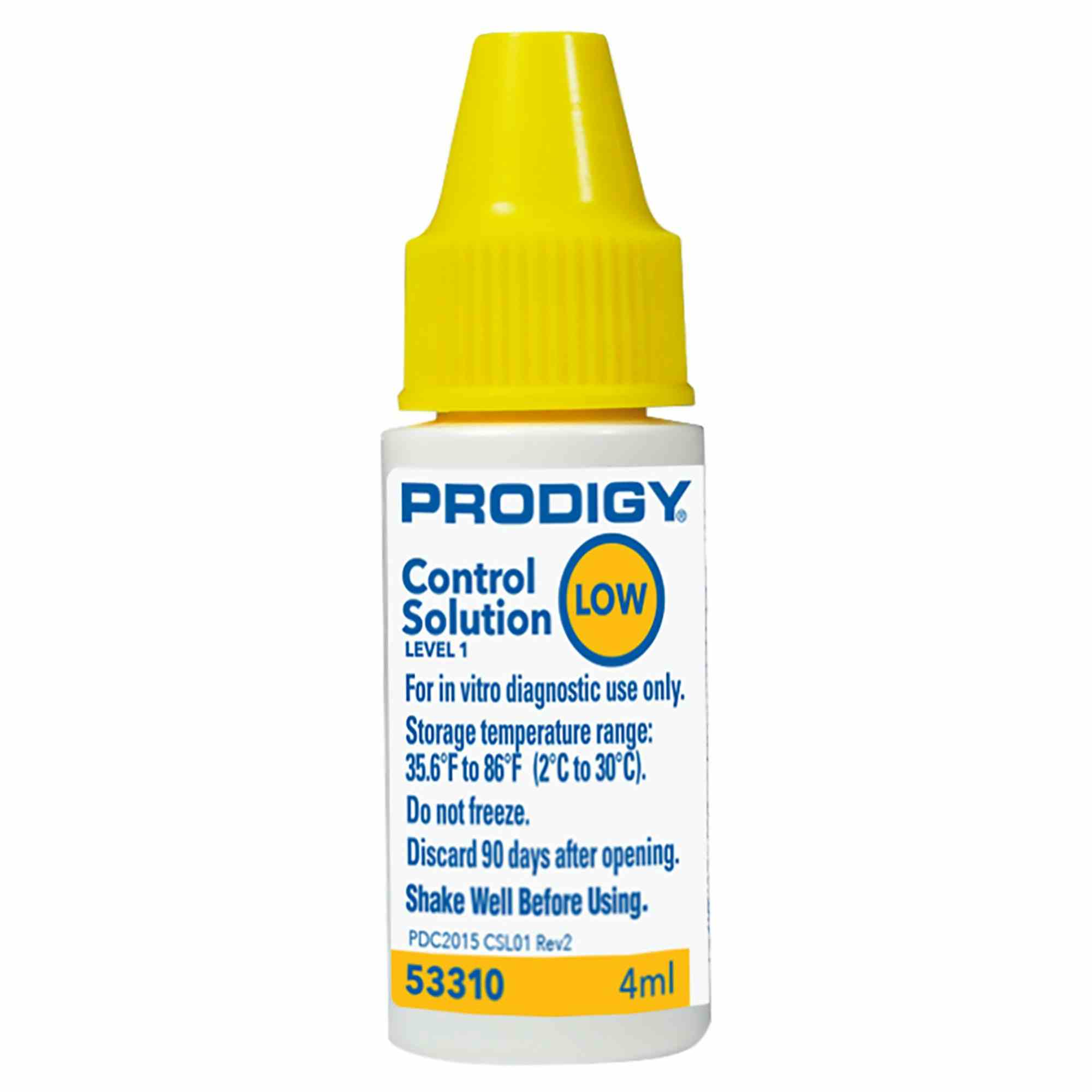 Prodigy Control Solution Blood Glucose Testing, 4 mL Low Level, 53310, 1 Each