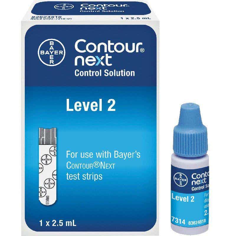 Contour Next Control Solution, Level 2, 2.5 mL , 7314, Case of 12