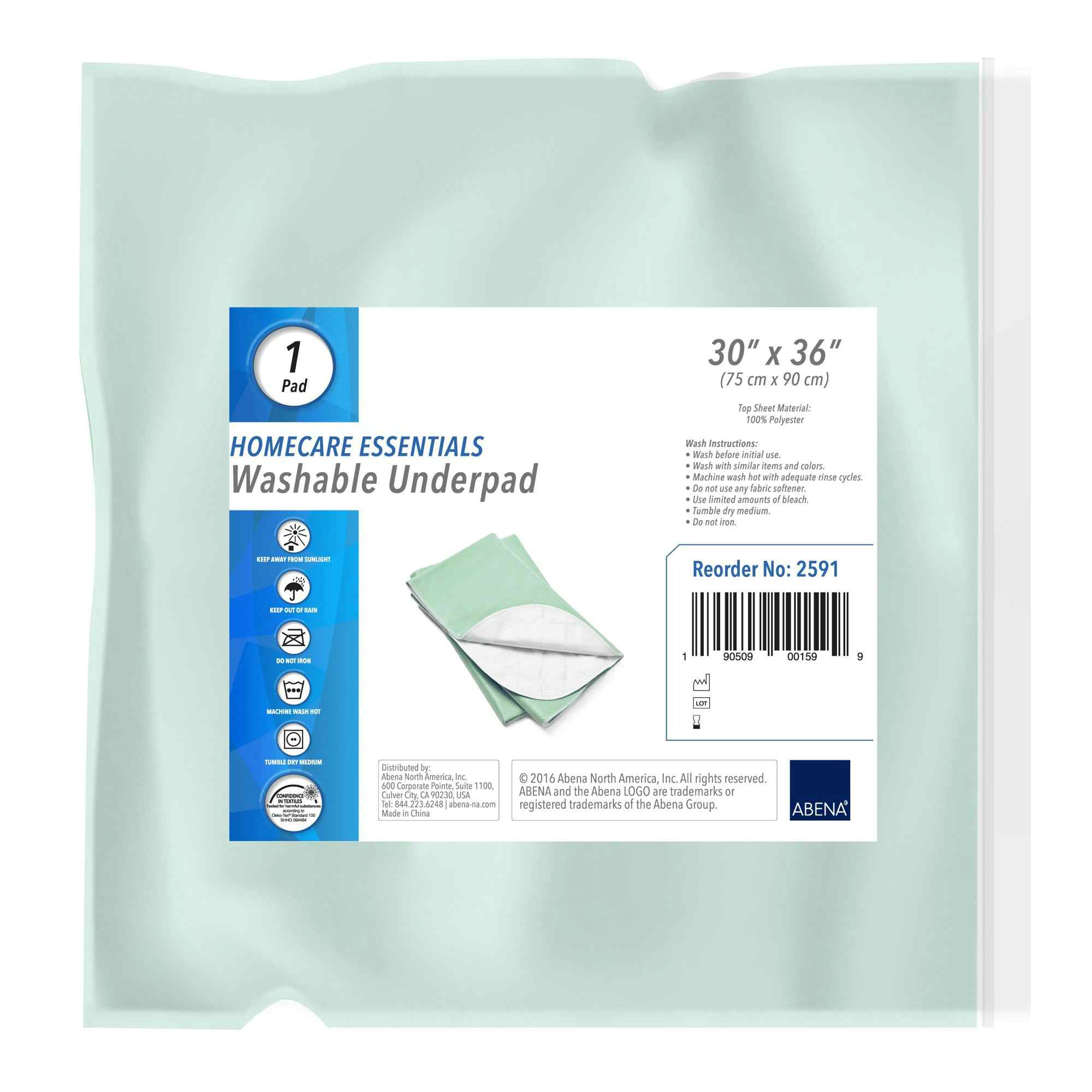 Homecare Essentials Washable Underpad, Moderate Absorbency, 2591, 30 X 36" - 1 Each