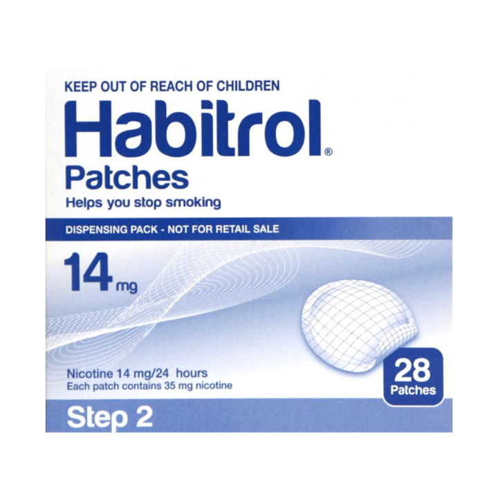 Habitrol Stop Smoking Aid Patch, 14 mg, 43598044774, Box of 14