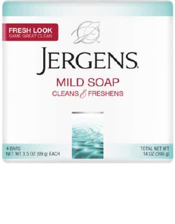 Jergens Mild Soap Bar, Scented, 01910000351, Pack of 4